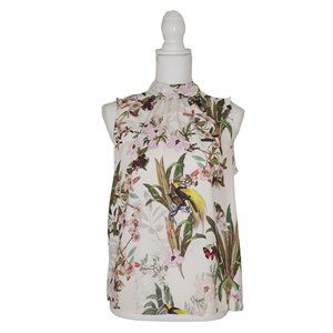 Bird, Floral, & Botanical Sleeveless Blouse by H&M